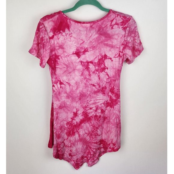 NWT Measeor Tie Dye Soft Stretchy Asymmetric Dress sz S - Picture 2 of 7